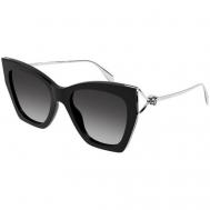 Солнцезащитные очки , бабочка, оправа: пластик, градиентные, для женщин, черный Alexander McQueen
