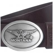 Ремень , размер 135, коричневый, серебряный Montana