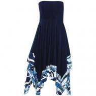 Пляжная юбка , открытая спина, размер 48, синий Sunflair