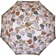 Зонт-трость , полуавтомат, купол 105 см., 8 спиц, деревянная ручка, для женщин, бежевый Zest