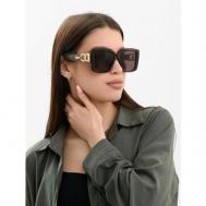 Солнцезащитные очки  CLF6245, квадратные, оправа: пластик, поляризационные, для женщин, коричневый Christian Lafayette