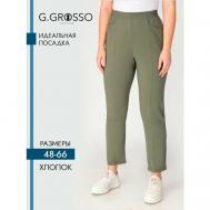 Брюки  , повседневный стиль, карманы, размер 48/50, зеленый Gala Grosso