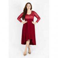 Платье , трапециевидный силуэт, размер 60, бордовый Gala Grosso