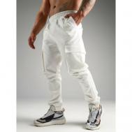 Беговые брюки , размер 50, белый HURACAN