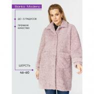 Пальто   демисезонное, размер 46, фиолетовый Bianka Modeno