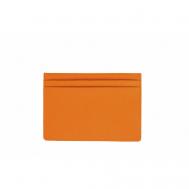 Визитница  PKB 0429, натуральная кожа, 2 кармана для карт, оранжевый MOVELI