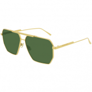 Солнцезащитные очки , оправа: металл, для женщин, зеленый Bottega Veneta