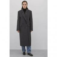 Пальто   демисезонное, шерсть, силуэт прямой, средней длины, размер L, серый I Am Studio