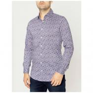 Рубашка , размер 41, фиолетовый Pierre Cardin