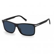 Солнцезащитные очки , прямоугольные, для мужчин, синий Polaroid