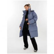 куртка   зимняя, силуэт свободный, съемный капюшон, утепленная, размер M, серый Feelz