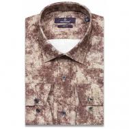 Рубашка , размер (52)XL, коричневый Poggino