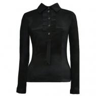 Блуза  , однотонная, размер 44, черный Mila Bezgerts