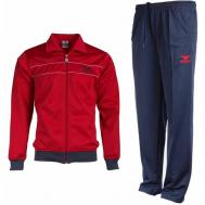 Костюм , олимпийка и брюки, силуэт прямой, карманы, размер 58, красный Montanasport
