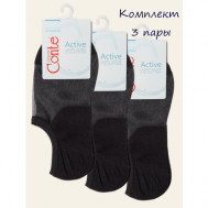 Женские носки  укороченные, размер 38-39, черный CONTE