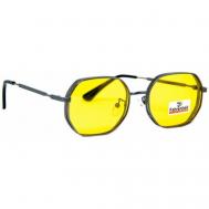 Солнцезащитные очки , овальные, с защитой от УФ, серебряный Fahrenheit