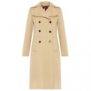 Пальто  , силуэт прилегающий, средней длины, размер 40, бежевый Dolce&Gabbana