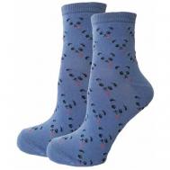 Женские носки  средние, фантазийные, размер 36-40, синий Gamma