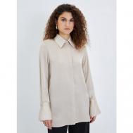 Блуза  , повседневный стиль, размер XL, бежевый ZARINA
