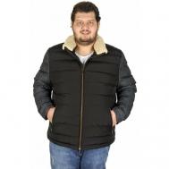куртка , демисезон/зима, силуэт прямой, размер 5XL(66), серый Три Богатыря