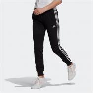 Брюки  Essentials 3-stripes, размер S INT, черный, белый Adidas