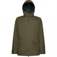 куртка  Clintford демисезонная, силуэт прямой, воздухопроницаемая, водонепроницаемая, ветрозащитная, карманы, капюшон, размер 50, коричневый Geox