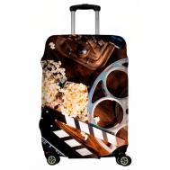 Чехол для чемодана , размер M, коричневый, серый LeJoy