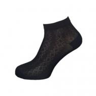 Мужские носки , 3 пары, укороченные, антибактериальные свойства, размер 43/46, черный LORENZLINE
