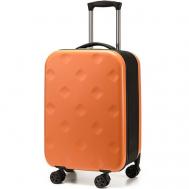 Умный чемодан , ABS-пластик, увеличение объема, водонепроницаемый, 62 л, размер M, оранжевый OneTeamGroup