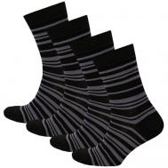 Носки , 4 пары, размер 29, серый, черный Status