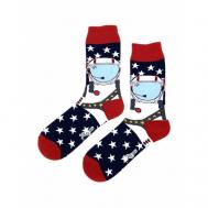 Мужские носки , размер 44, белый, красный Country Socks