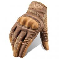 Перчатки , регулируемые манжеты, подкладка, сенсорные, размер L, коричневый Sum