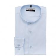 Рубашка мужская длинный рукав  210/038/907/ZVN STRETCH_GB, Прилегающий силуэт / Super Slim fit, цвет Голубой, рост 174-184, размер ворота 38 Greg