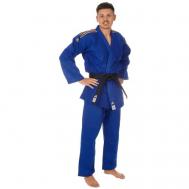 Кимоно  для дзюдо  без пояса, сертификат IJF, размер 185, синий Adidas