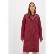 Пальто-пиджак   демисезонное, шерсть, силуэт прямой, средней длины, размер 50-52/170, красный CEPHEYA