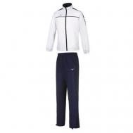 Костюм , олимпийка и брюки, силуэт свободный, размер 3XL, белый MIZUNO