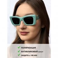 Солнцезащитные очки , прямоугольные, поляризационные, с защитой от УФ, градиентные, для женщин, зеленый ECOSKY
