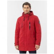Куртка мужская демисезонная  весенняя осенняя с капюшоном на молнии 909951N10N цвет красный размер 56 NortFolk