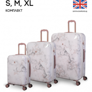 Комплект чемоданов , 3 шт., 161 л, размер S/M/L, золотой, розовый IT Luggage