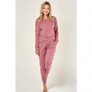 Пижама , брюки, лонгслив, размер XL, розовый TARO