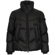 куртка  , демисезон/зима, средней длины, силуэт свободный, без капюшона, карманы, размер 46, черный Peuterey