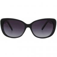 Солнцезащитные очки , стрекоза, оправа: пластик, поляризационные, для женщин, черный MORE JANE