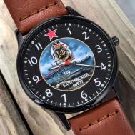 Наручные часы Эксклюзивные мужские "Балтийский флот", коричневый VoenPro