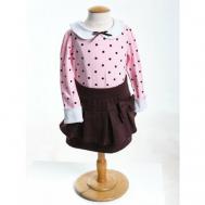 Комплект одежды   для девочек, легинсы и футболка, повседневный стиль, размер 80, розовый MINI-MAXI