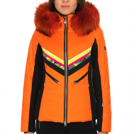 Куртка   зимняя, размер 34, черный, оранжевый Sportalm