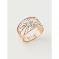 Кольцо , кристаллы Preciosa, размер 17, серебряный, золотой Shine&Beauty