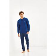 Пижама , брюки, размер 52, синий IL GRANCHIO