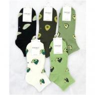 Носки , 5 пар, размер 35-40, черный, зеленый, белый DMDBS