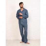 Пижама , размер 60, синий Ивановский текстиль