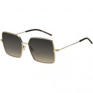 Солнцезащитные очки , квадратные, оправа: металл, для женщин, золотой BOSS